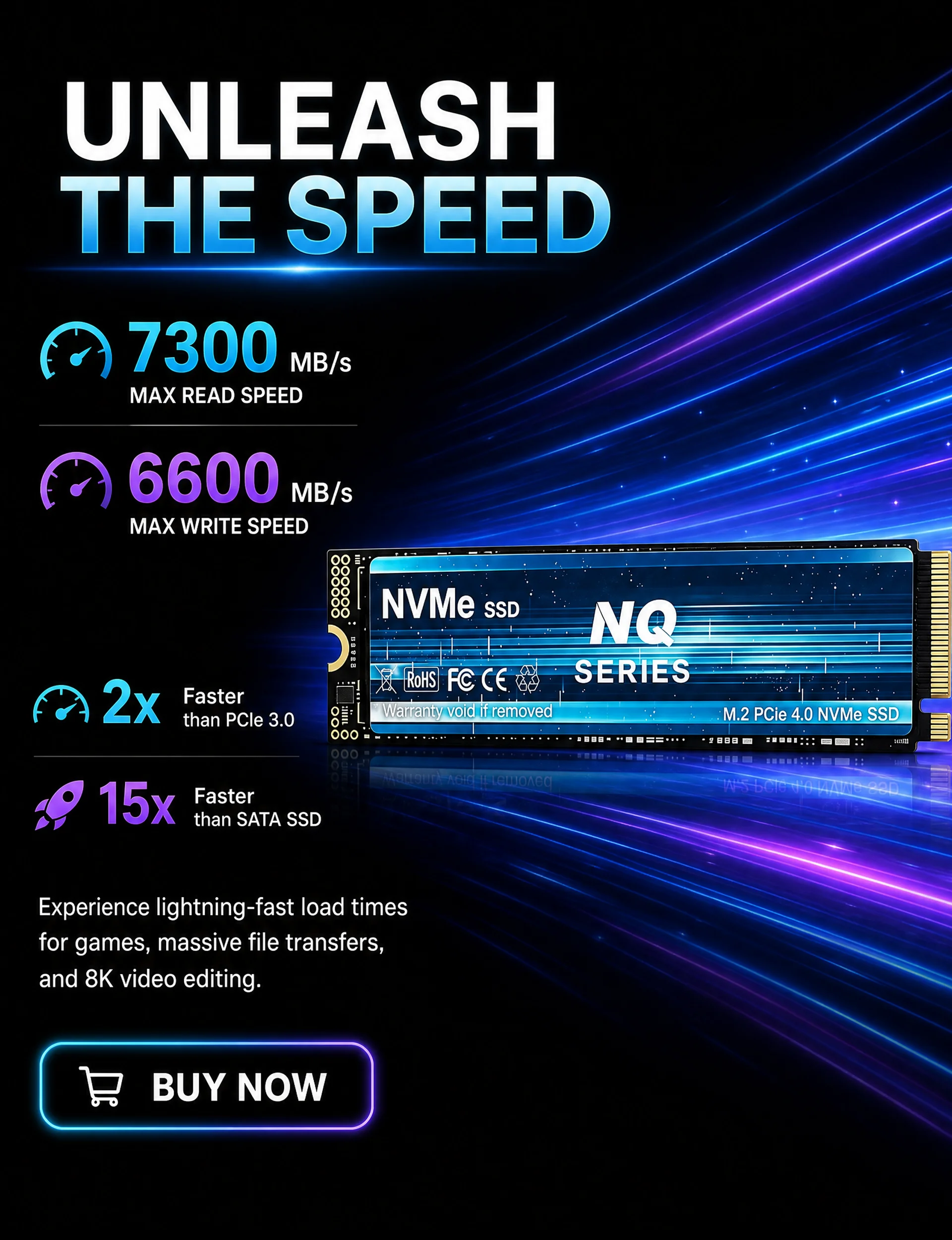 7300MB/s NQ Series PCIe 4.0 NV - M.2 Nvme 4Tb Pcie 4.0 Ssd review and price